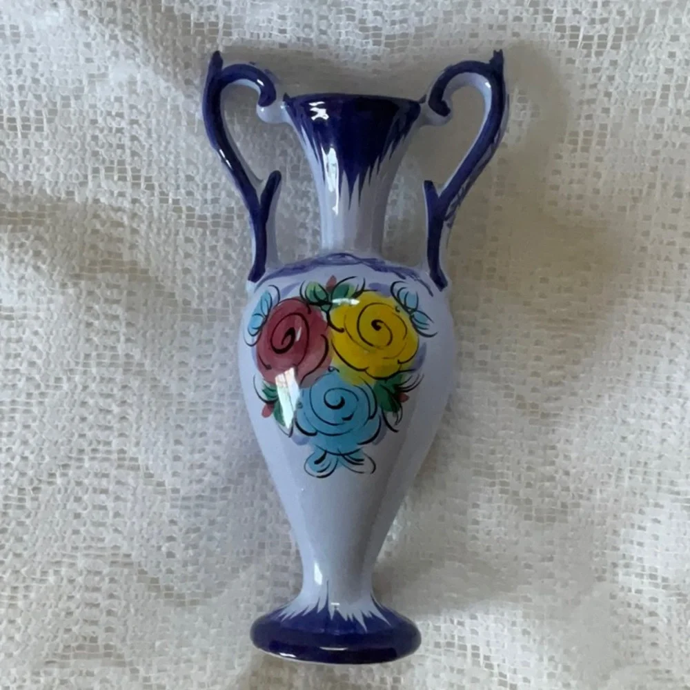 Vintage Hand Painted Vestal Portuguese Bud Vase - Picture 6 of 16